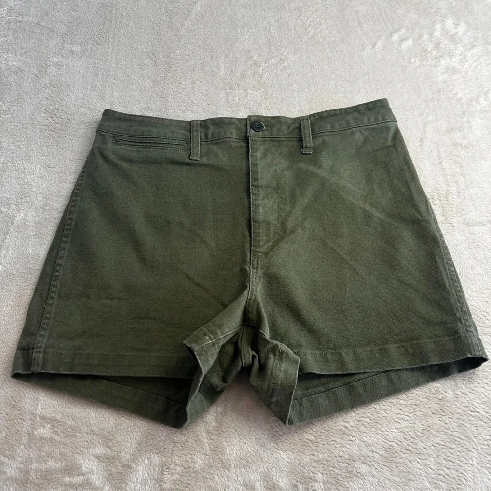 Madewell‎ Olive Green Utility Shorts Womens Size 31 Patch Pocket Canvas Fatigue